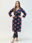 2PC ROSE BUD NAVY