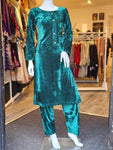 2PC VELVET GREEN