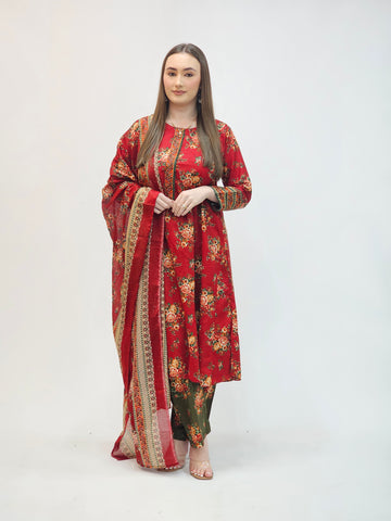 FLORAL RED