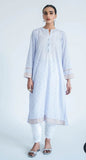 CROSS STITCH KURTA LILAC