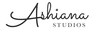 Logo of Ashiana Studios with a stylish script font on a white background