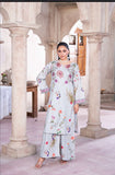 2PC REAT LIGHT GREY FLORAL