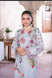 2PC REAT LIGHT GREY FLORAL
