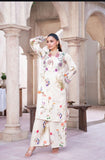 2PC REAT CREAM FLORAL
