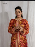 2PC JASMINE BURNT RED